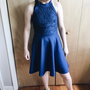 francesca’s navy blue dress